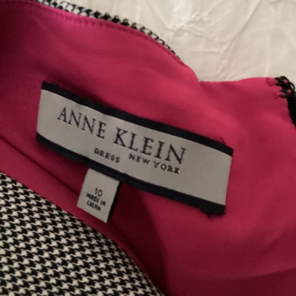 Anne Klein gingham check wool blend belted sheath size 10 dress - Picture 8 of 16